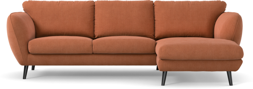 Madison - 2-sits soffa med schäslong höger - Orange