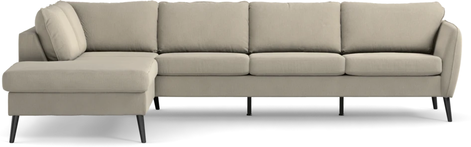 County - 3-sits soffa med divan vänster - Grå