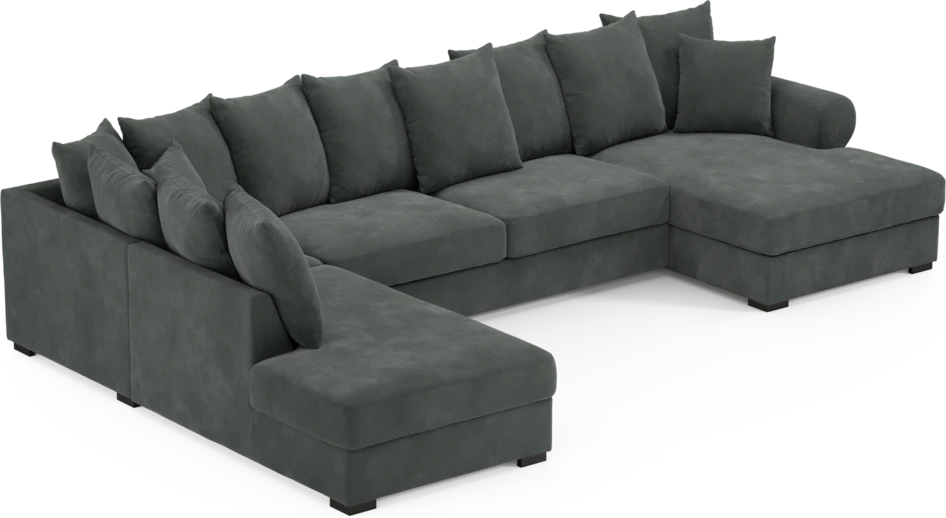 Town - 3-sits soffa med divan vänster och schäslong höger - Grå