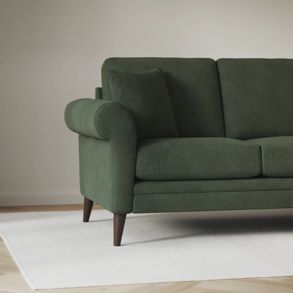 Eden - 3-sits soffa svängd - Grön