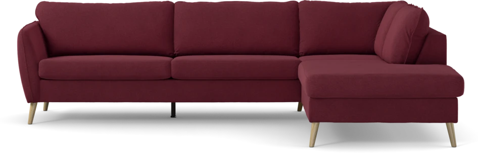 County - 2,5-sits soffa med divan höger - Röd