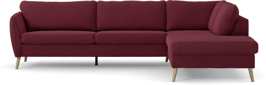 County - 2,5-sits soffa med divan höger - Röd