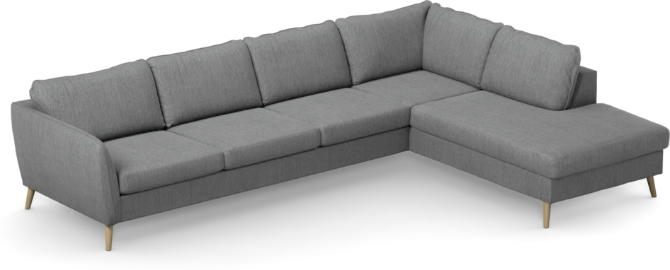 County - 3-sits soffa med divan höger - Grå