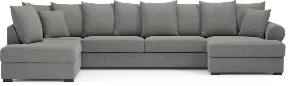 Town - 3-sits soffa med divan vänster och schäslong höger - Grå