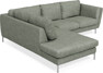 Madison - 2-sits soffa med divan vänster - Turkos