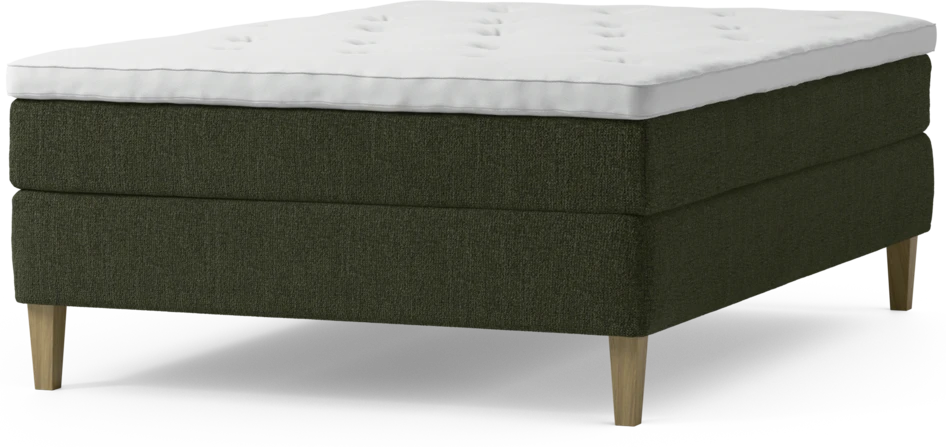 Delux Sense - Kontinentalsäng, enkelsäng 140 cm med bäddmadrass och sängben