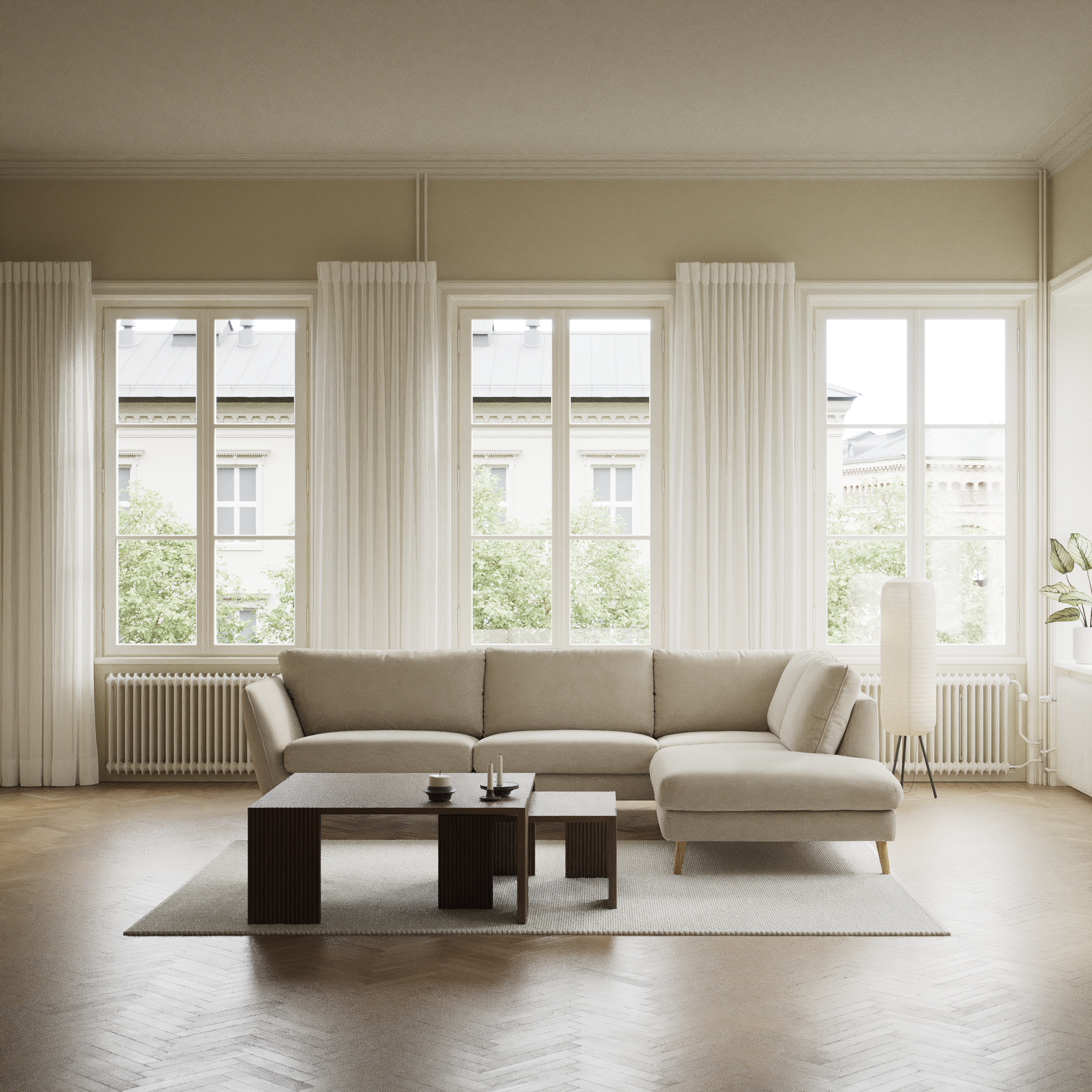 Madison, 3-sits soffa med divan höger