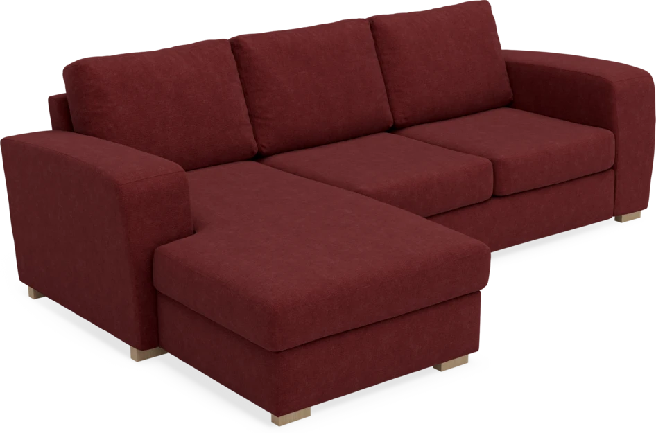 Friday - 3-sits soffa med schäslong vänster - Rosa