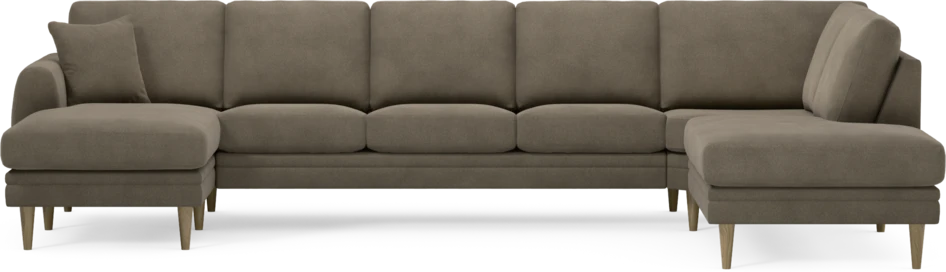 Eden - 3-sits soffa med schäslong vänster och divan höger - Beige