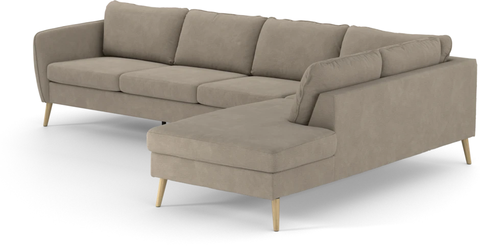 County - 3-sits soffa med divan höger - Beige