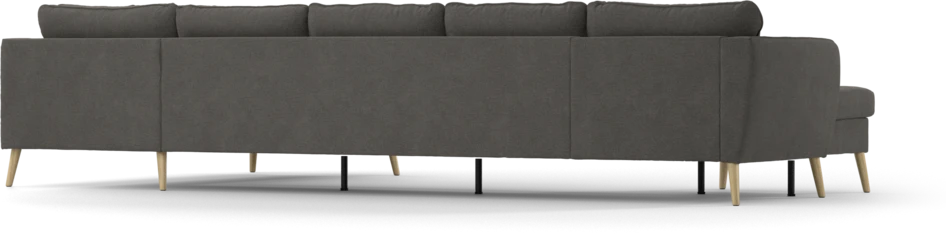 County - 4-sits soffa med schäslong vänster och divan höger - Brun