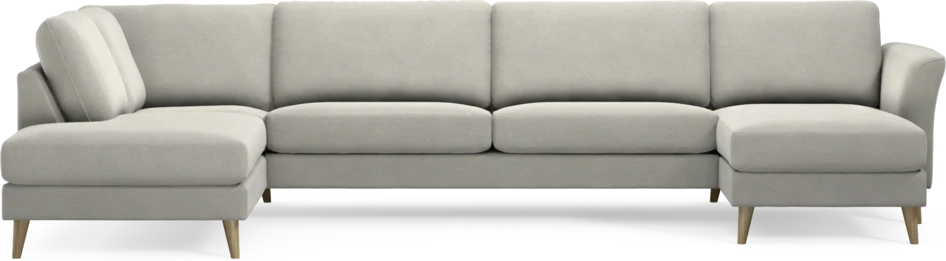 Bridge - 3-sits soffa med divan vänster och schäslong höger - Grå