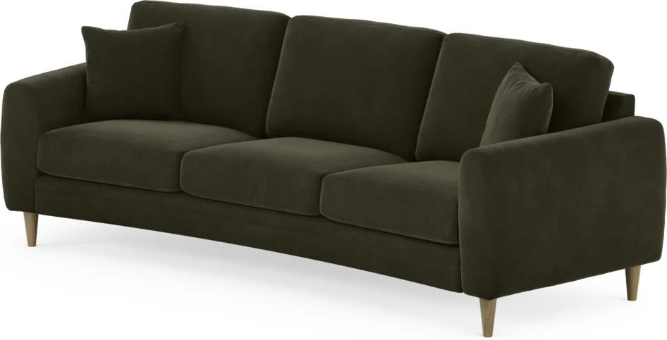 Eden - 3-sits soffa svängd - Grön