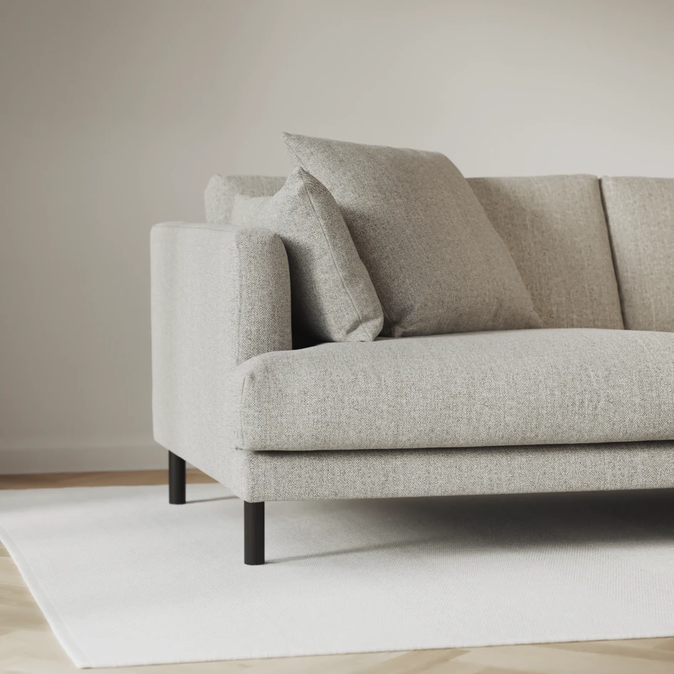 Harper - 3-sits soffa, hel dyna - Vit