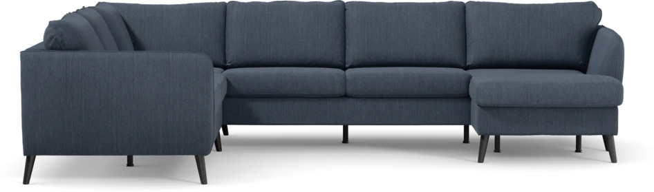 County - Hörnsoffa, 2+3-sits med schäslong höger - Blå