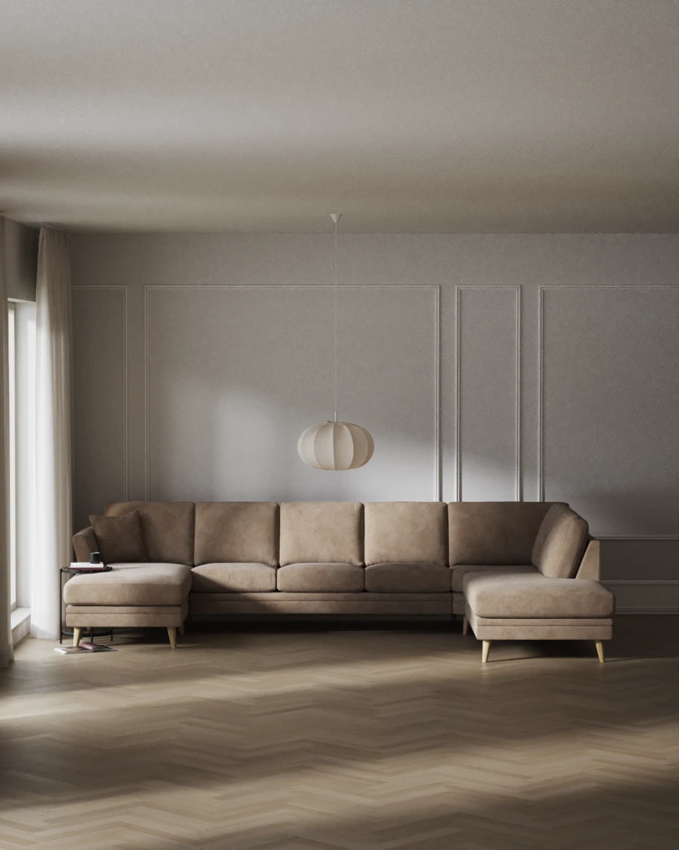 Eden - 3-sits soffa med schäslong vänster och divan höger - inspiration