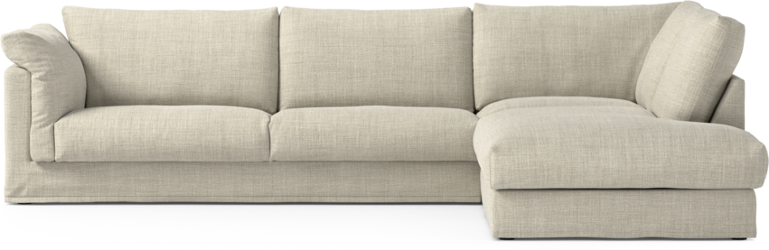 Cherrie Klädsel -  3-sits soffa med divan höger - Beige
