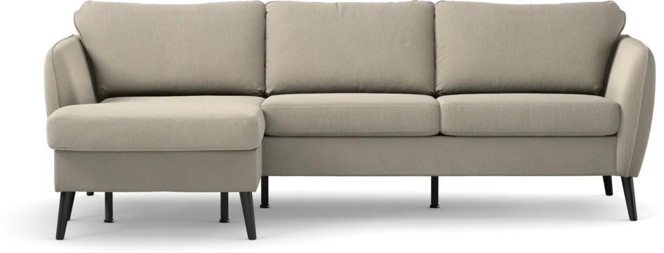 County - 3-sits soffa med flyttbar schäslong - Grå