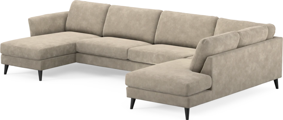 Bridge - 3-sits soffa med schäslong vänster och divan höger - Beige