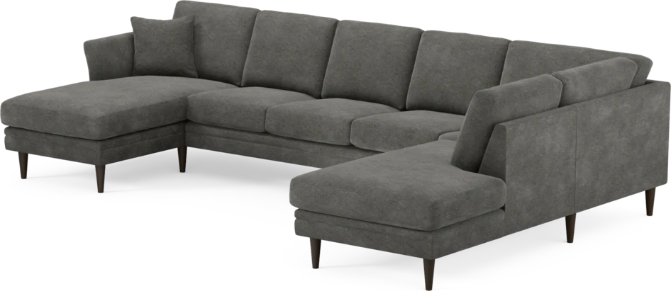Eden - 3-sits soffa med schäslong vänster och divan höger - Grå