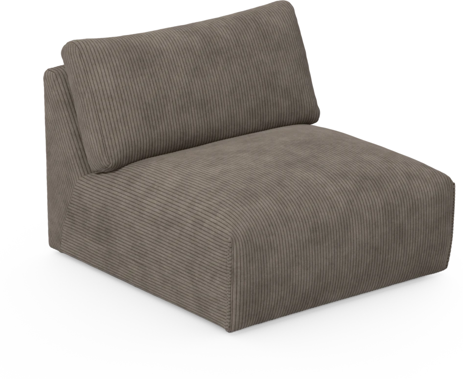 Free - 1,5-sits utan armstöd - Brun