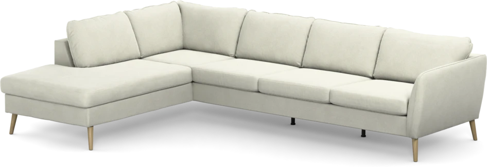 County - 3-sits soffa med divan vänster - Vit