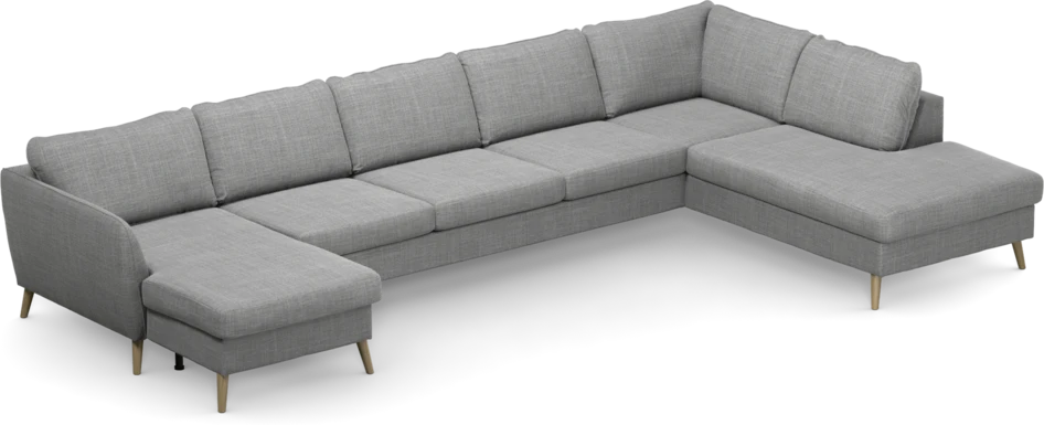 County - 4-sits soffa med schäslong vänster och divan höger - Grå