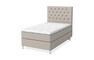 Dream Delux - Kontinentalsäng, enkelsäng med bäddmadrass Sleep Delux vit - Beige