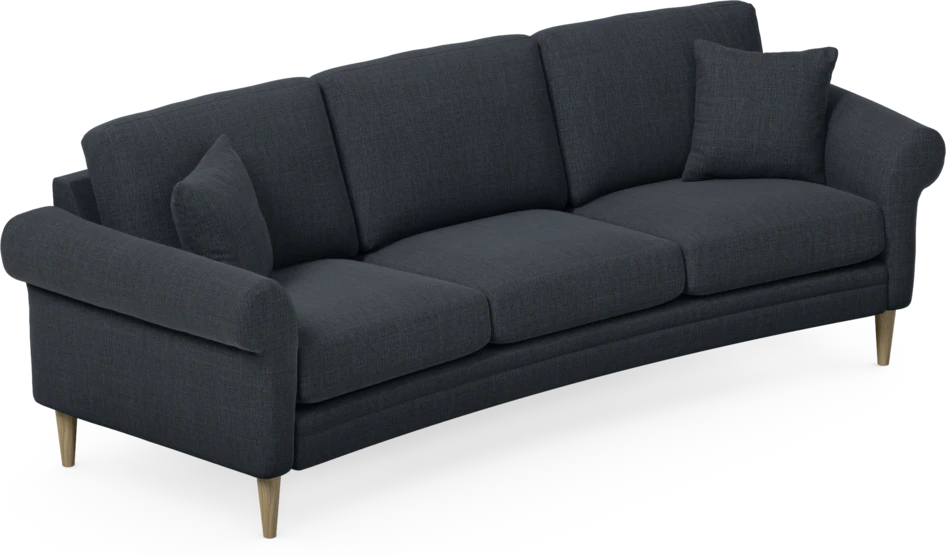 Eden - 3-sits soffa svängd - Blå