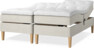 Delux Sense - Ställbar säng, dubbelsäng med bäddmadrass - Beige