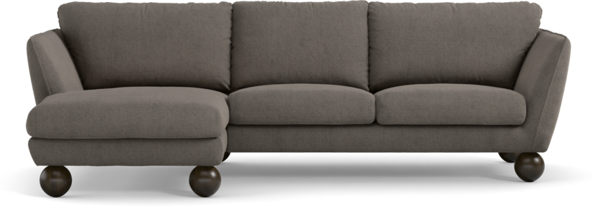 Madison Lux - 2-sits soffa med schäslong vänster - Brun