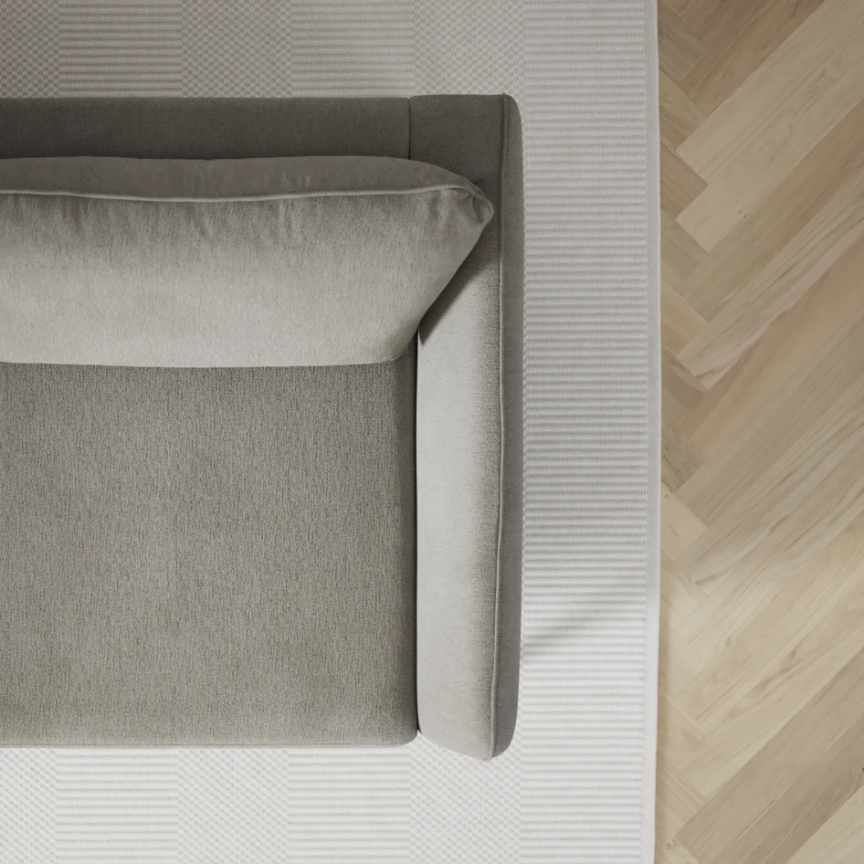 County - 2,5-sits soffa med divan höger - Grå