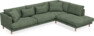 Harper - 3-sits soffa med divan höger - Grön