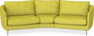 Madison - 3-sits soffa svängd, 90 cm - Gul