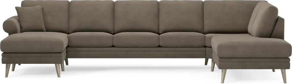 Eden - 3-sits soffa med schäslong vänster och divan höger - Beige
