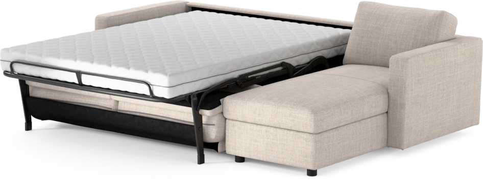 Lindö - Bäddsoffa 2,5-sits med schäslong, vändbar - Beige