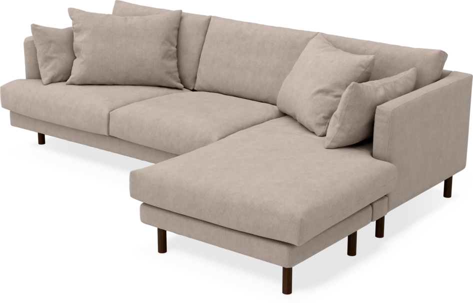 Harper - 4-sits med schäslong höger  - Beige