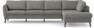 County - 3-sits soffa med divan höger - Grå