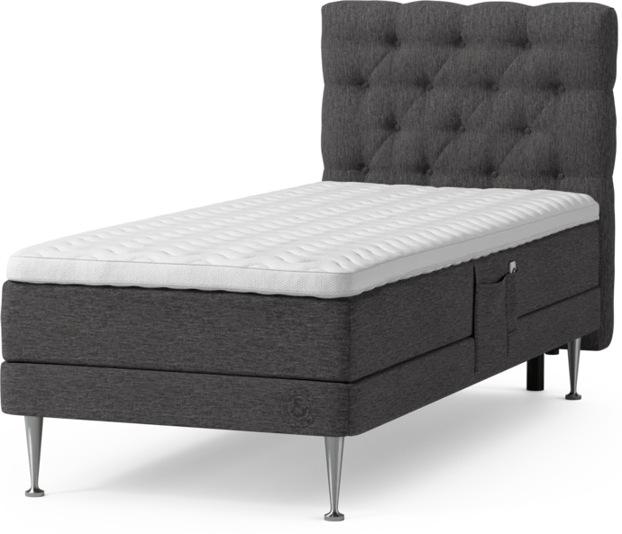 Särö Comfort, Ställbar säng, enkelsäng med bäddmadrass Pikerad Låg sänggavel