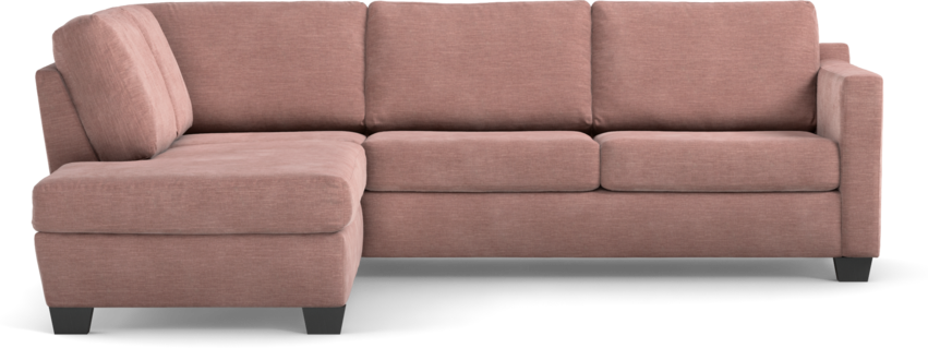 Friday - 2,5-sits soffa med divan vänster - Rosa