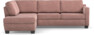 Friday - 2,5-sits soffa med divan vänster - Rosa
