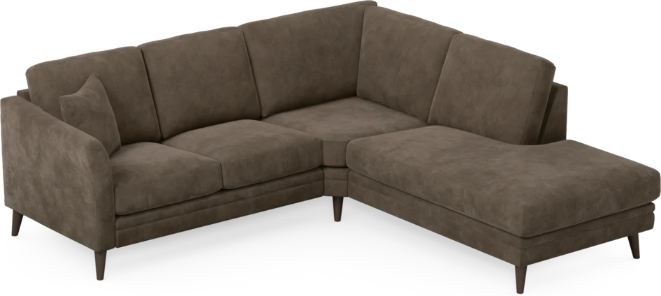 Eden - 2-sits soffa med divan - Brun