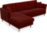 Eden - 2,5-sits soffa med schäslong - Röd