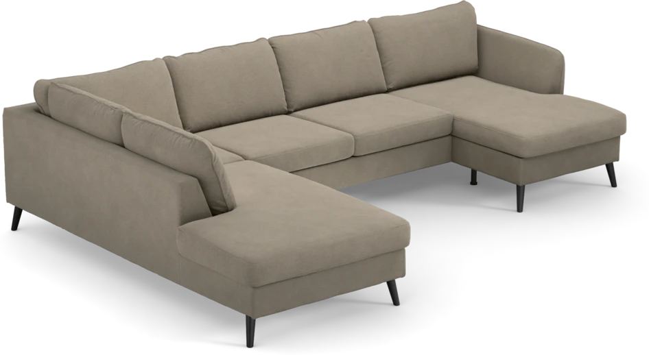 County - 3-sits soffa med divan vänster och schäslong höger - Beige