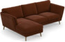 Madison Lux - 2-sits soffa med schäslong vänster - Orange