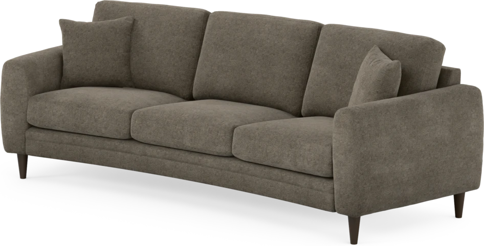 Eden - 3-sits soffa svängd - Brun