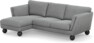 Madison Lux - 2-sits soffa med schäslong vänster - Grå