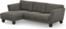 Madison Lux - 2-sits soffa med schäslong vänster - Grå