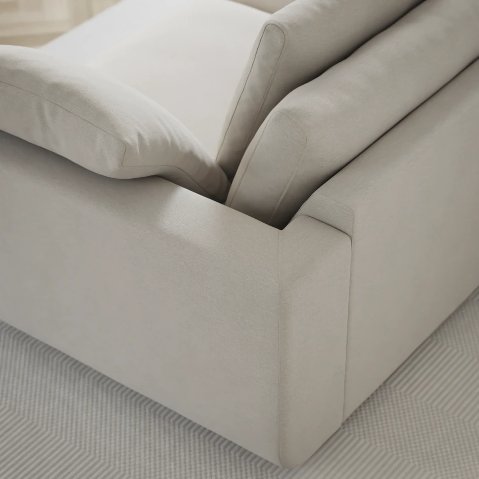 Amie - 4-sits soffa - Vit