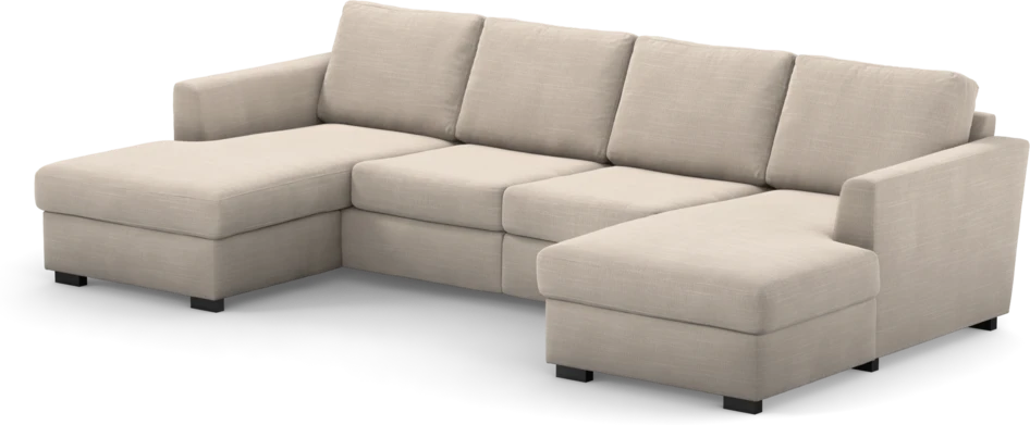 Friday - 2-sits soffa med två schäslonger - Beige